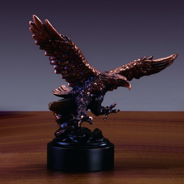 Eagle Sculpture in Flight Soaring Flying Bird Commemorative Statue